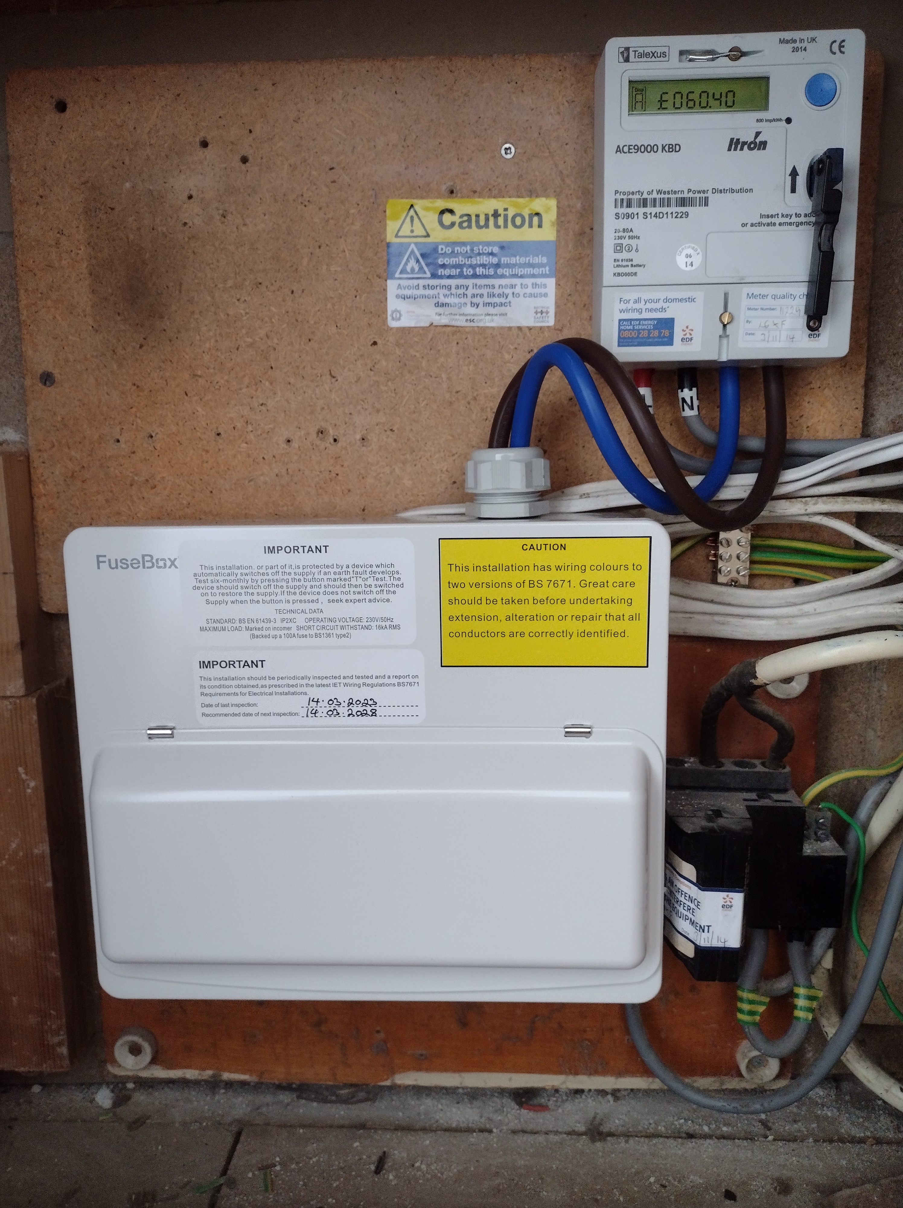 Modern FuseBox consumer unit installed by Appleby Electrical